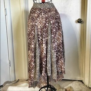 NWT xs Free People Asymmetrical maxi skirt